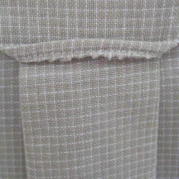 CLAYBROOKE short sleeve Wrinkle Free Tattersall Beige Shirt Size 16-1/2 - EUC - Picture 3 of 8